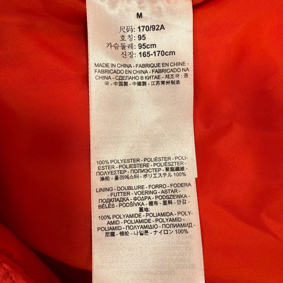 Levis Mens Orange Polyester Trucker Jacket Size Medium Button Up Coat - Picture 6 of 6